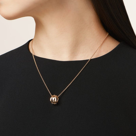 M Signature Diamond Pendant in Pink