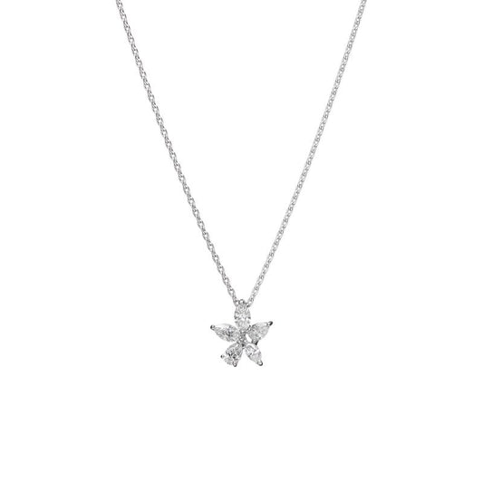 Diamond Pendant In Silver