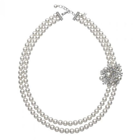 Fanuly Bloom Akoya Cultured Pearl and Diamond Necklace