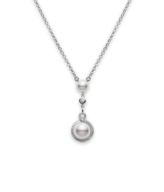 Petit Soleil Zhuji Cultured Pearl Drop Pendant in Silver
