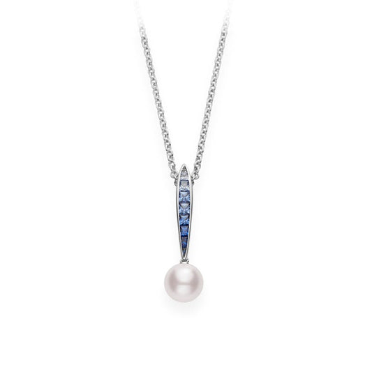 Zhuji Cultured Pearl Ocean Pendant with Sapphire