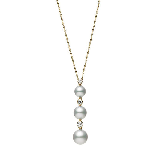 Zhuji Cultured Pearl and Diamond Pendant Necklace