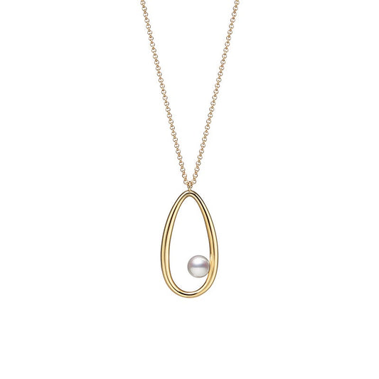 Moon Dew Zhuji Cultured Pearl Pendant in Yellow