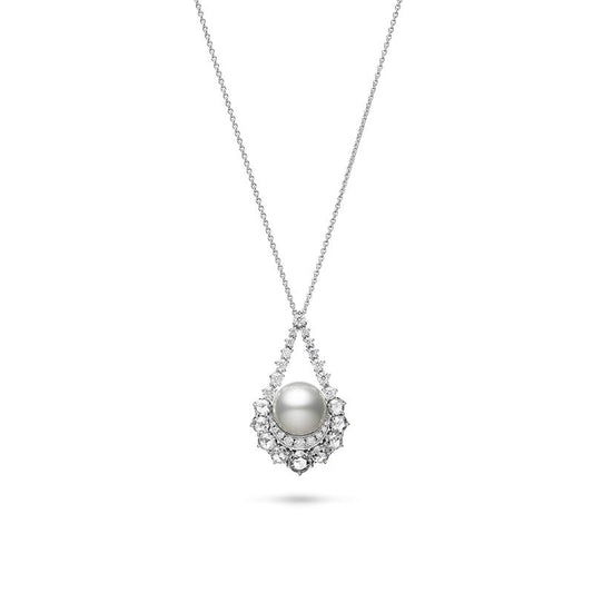 Classic White South Sea Cultured Pearl Pendant in Silver
