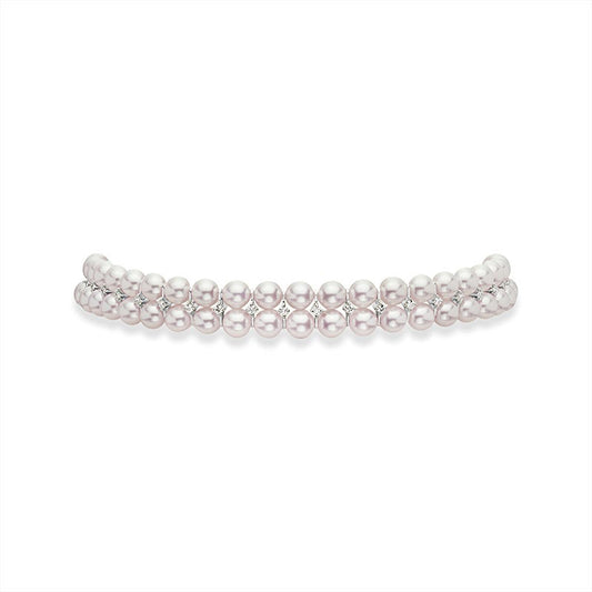 Zhuji Cultured Pearl and Diamond Choker Necklace