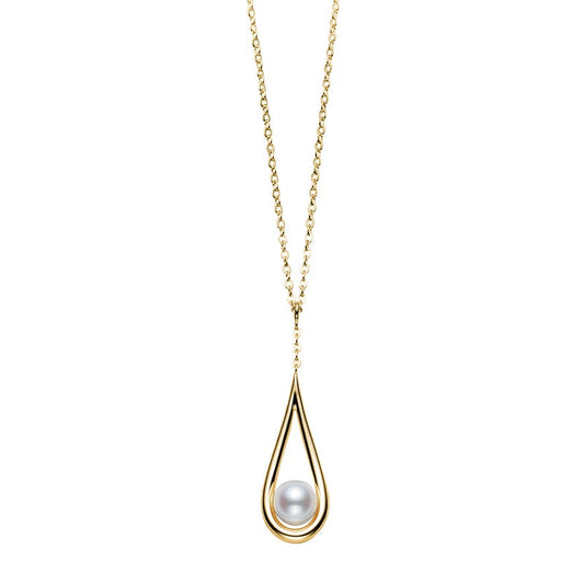 Classic Zhuji Cultured Pearl Drop Pendant in Yellow