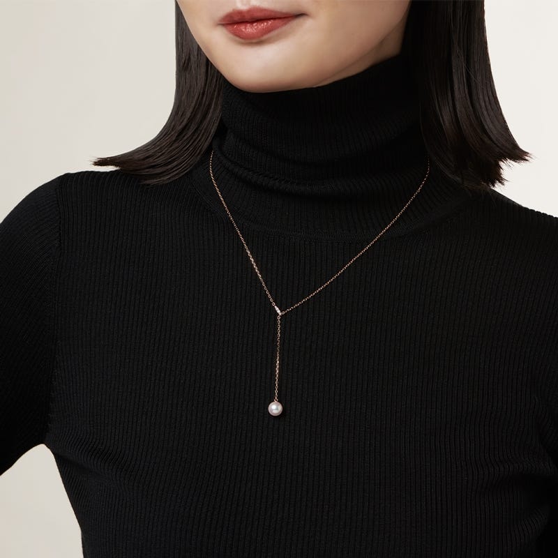 Zhuji Cultured Pearl Drop Pendant in Pink