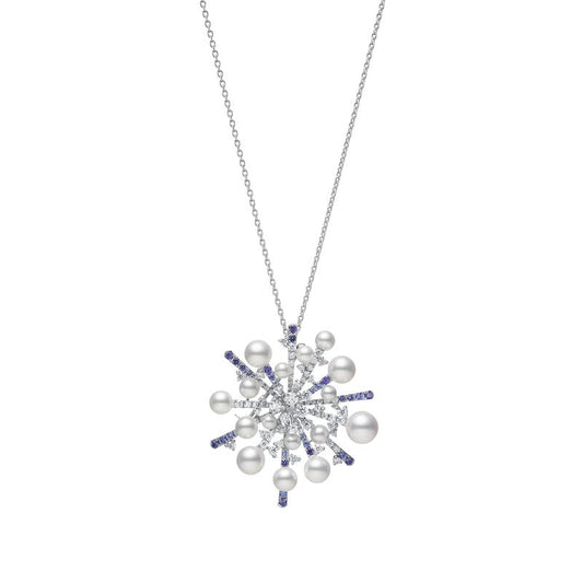 Splash Collection Zhuji Cultured Pearl and Sapphire Pendant
