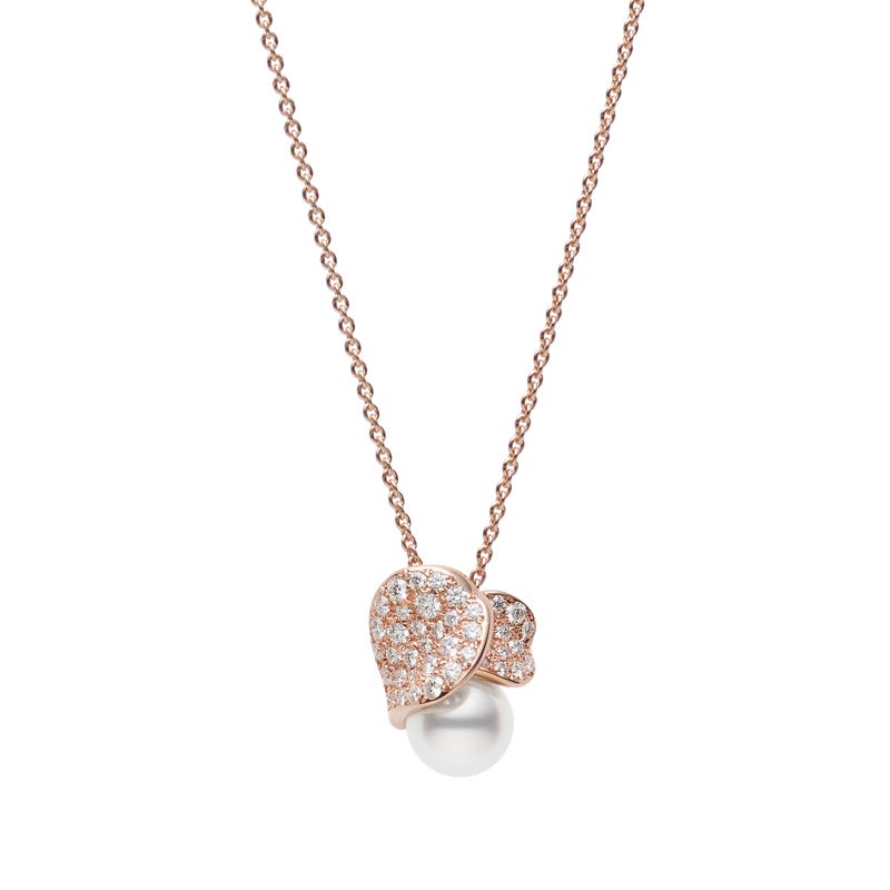 Les Pétales Place Vendôme Zhuji Cultured Pearl Pendant in Pink
