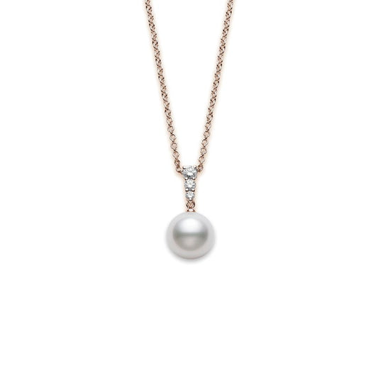 Morning Dew White South Sea Pearl Pendant in Pink