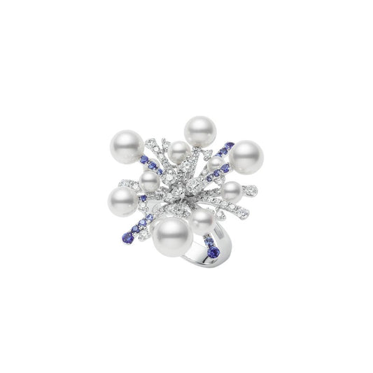Splash Collection Diamond and Sapphire Splash Ring
