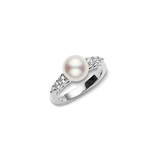 Morning Dew Zhuji Cultured Pearl Ring in Silver