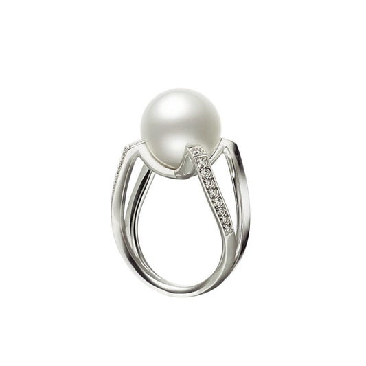 M Collection White South Sea Cultured Pearl Ring