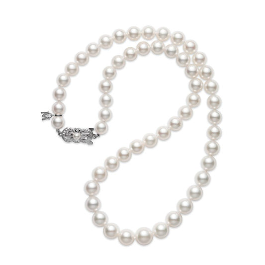18" Fanuly Cultured Pearl Graduated Strand With Yellow Clasp