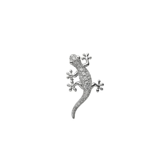 Gecko Diamond Brooch