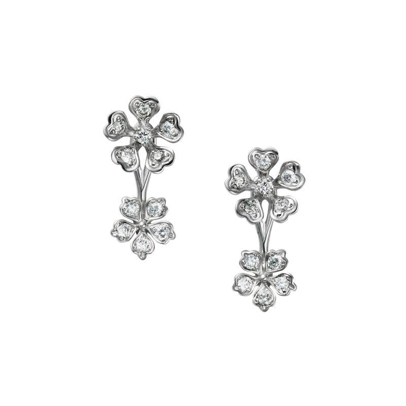 Fanuly Bloom Diamond Floral Earrings