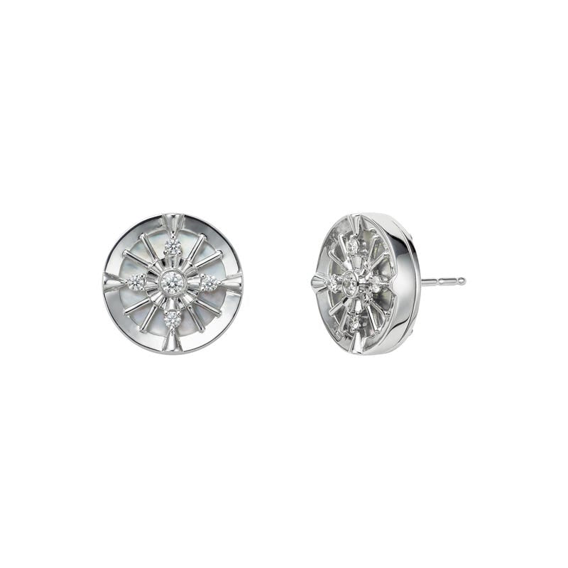 LUCKY ARROWS Mother of Pearl Earrings in White