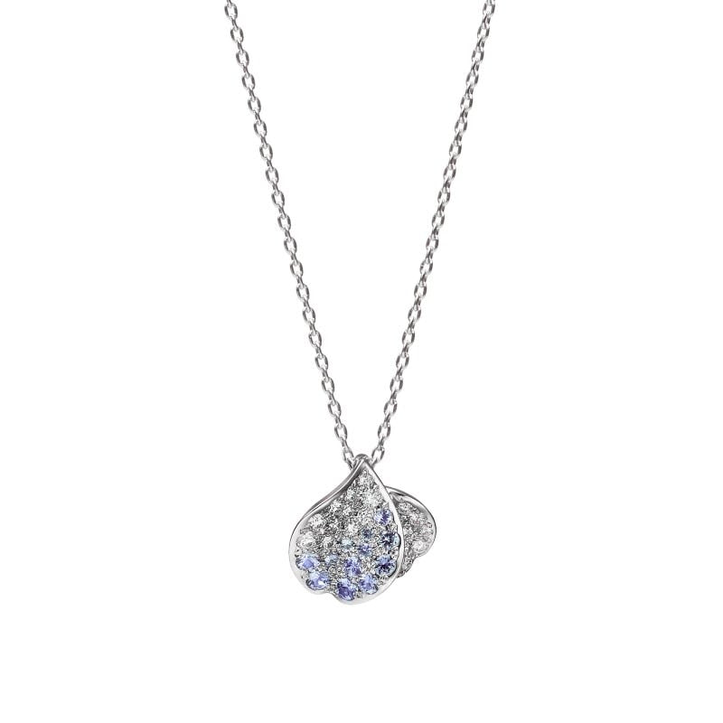 Les Pétales Place Vendôme Sapphire and Diamond Pendant in Silver