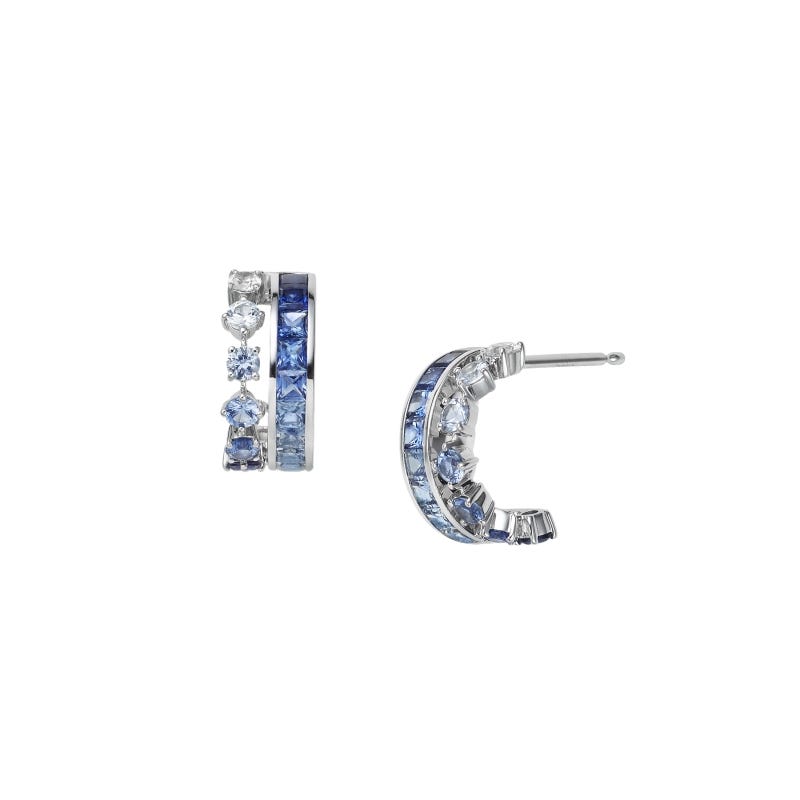 Ocean Collection Sapphire Earrings in Silver