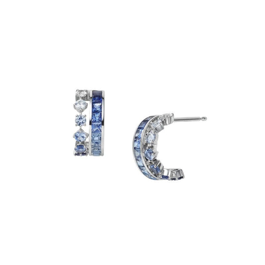 Ocean Collection Sapphire Earrings in Silver