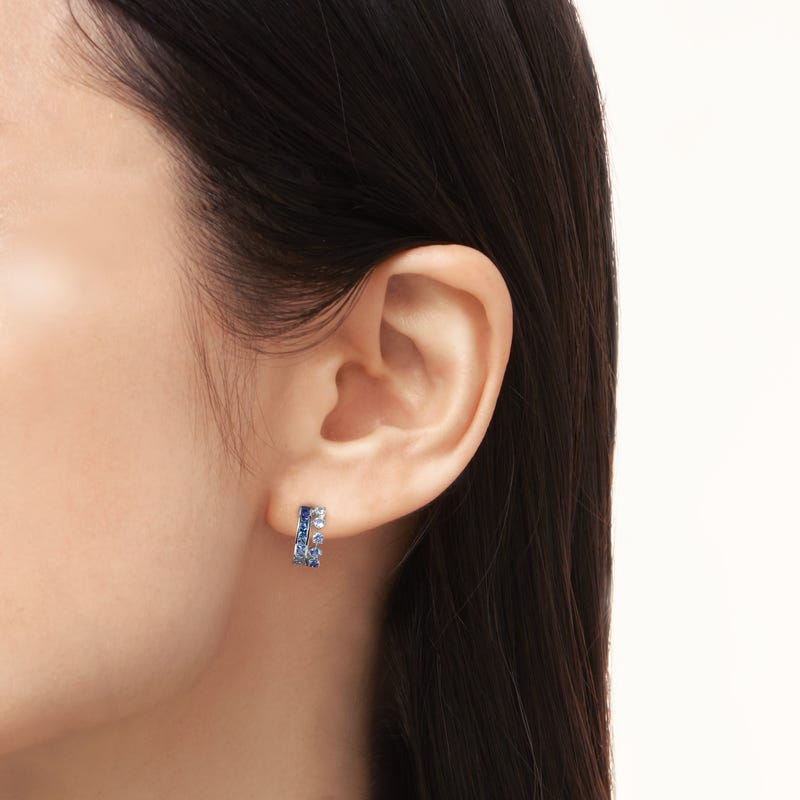 Ocean Collection Sapphire Earrings in Silver