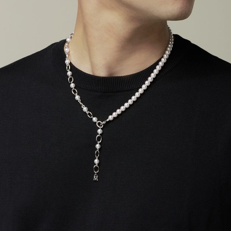 M Code Liberté Akoya Cultured Pearl Necklace