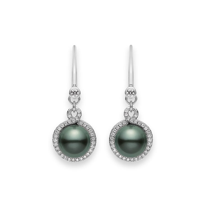 Petit Soleil Black South Sea Cultured Pearl Drop Earrings