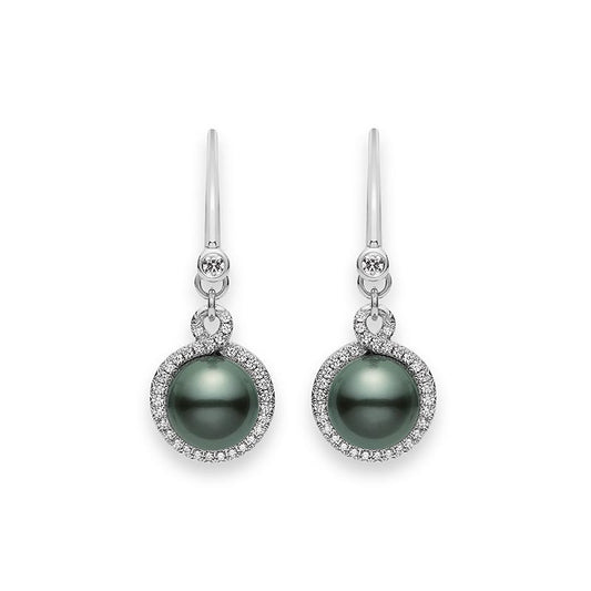 Petit Soleil Black South Sea Cultured Pearl Drop Earrings