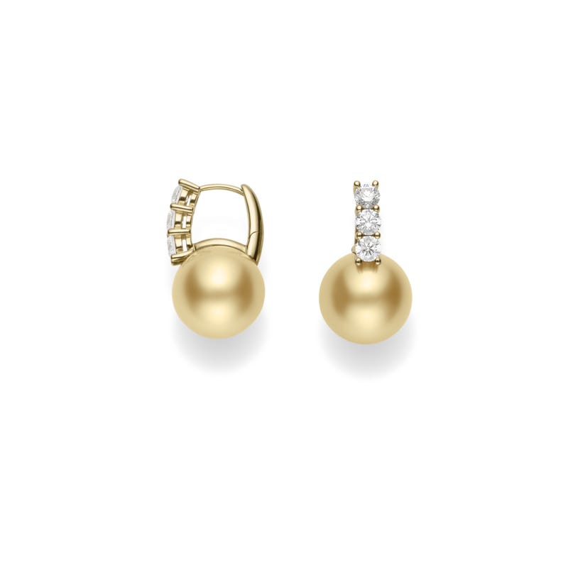 Classic Golden South Sea Cultured Pearl Earrings