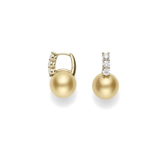 Classic Golden South Sea Cultured Pearl Earrings