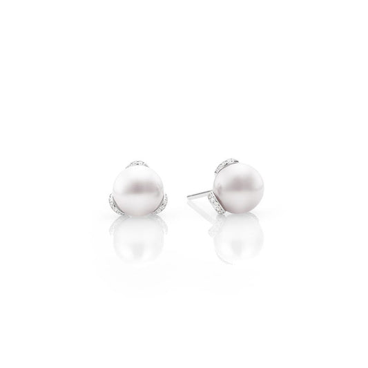 Embrace Zhuji Pearl Earrings in Silver