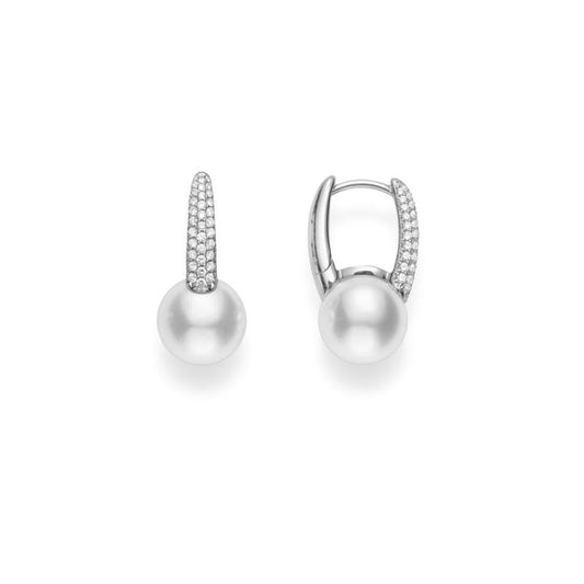 Classic Elegance Zhuji Cultured Pearl Earring with Diamond