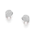 Les Pétales Place Vendôme Diamond and Zhuji Cultured Pearl Earrings