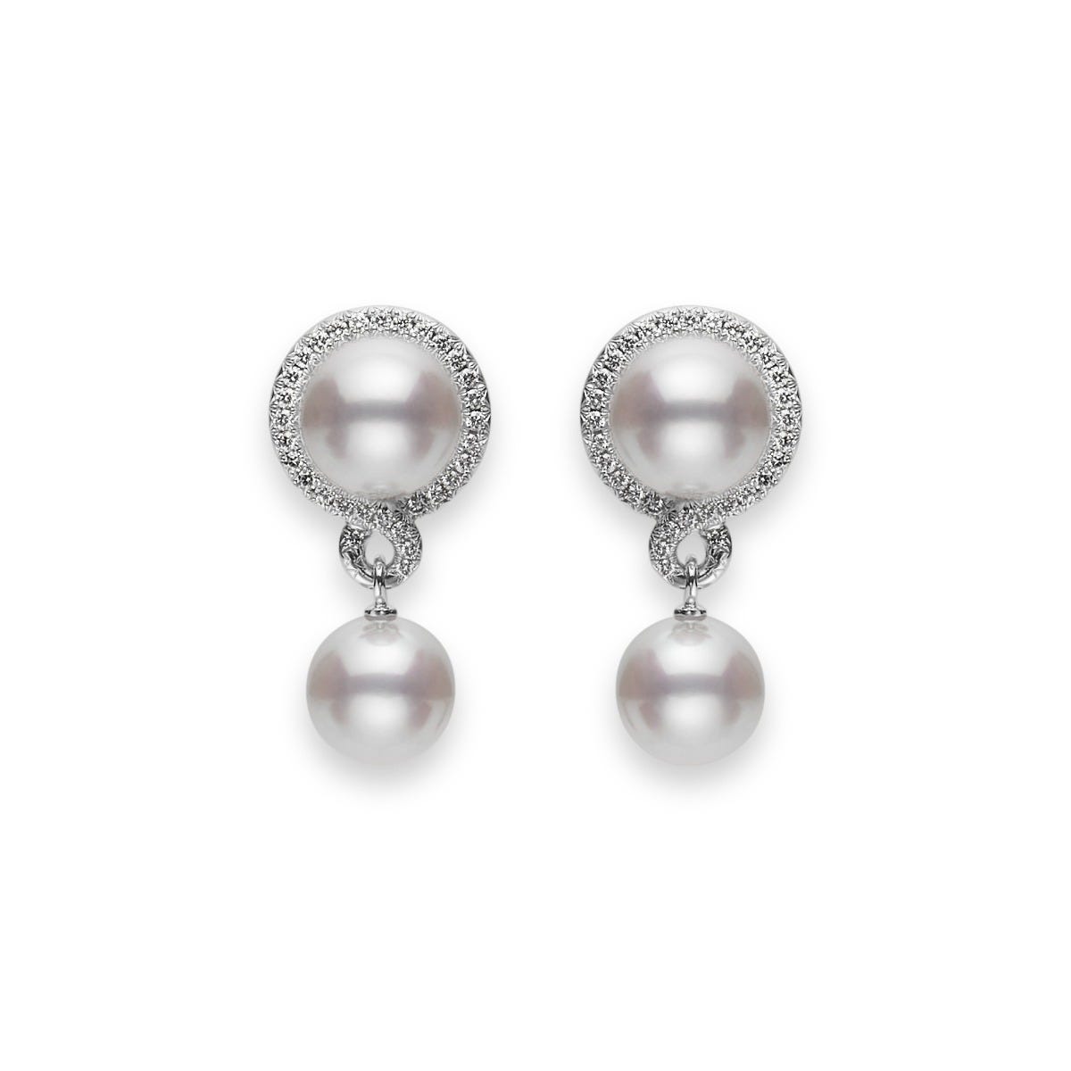 Petit Soleil Zhuji Cultured Pearl Drop Earrings in Silver