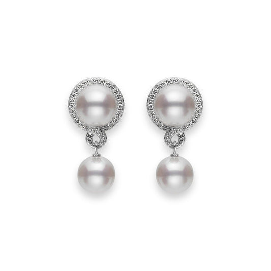 Petit Soleil Zhuji Cultured Pearl Drop Earrings in Silver
