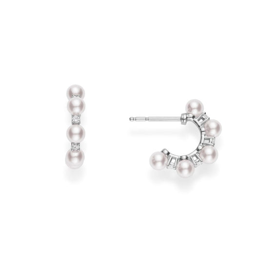 Zhuji Cultured Pearl and Diamond Bubbles Earrings