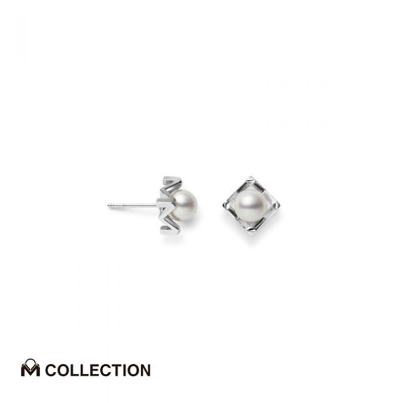 M Collection Zhuji Cultured Pearl Earrings in Silver