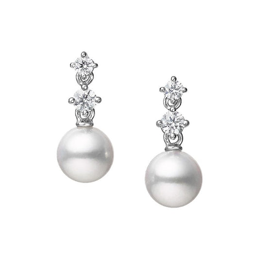 Morning Dew Zhuji Cultured Pearl Drop Earrings