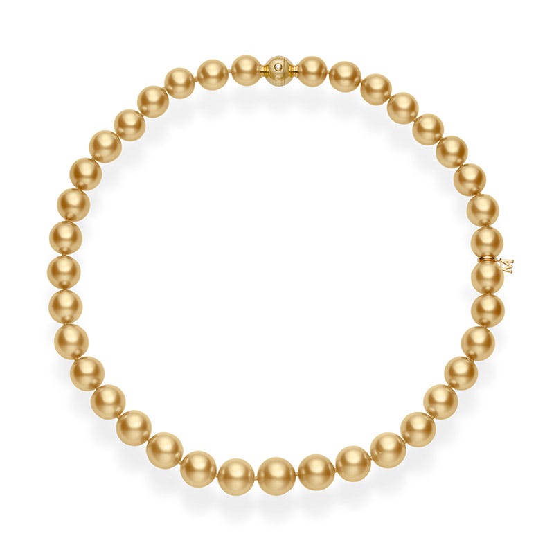 Golden South Sea Cultured Pearl Necklace