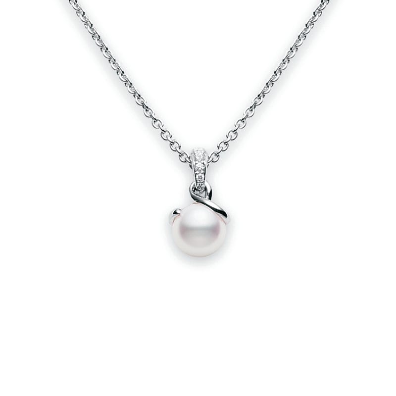 Twist Zhuji Cultured Pearl Pendant in Silver