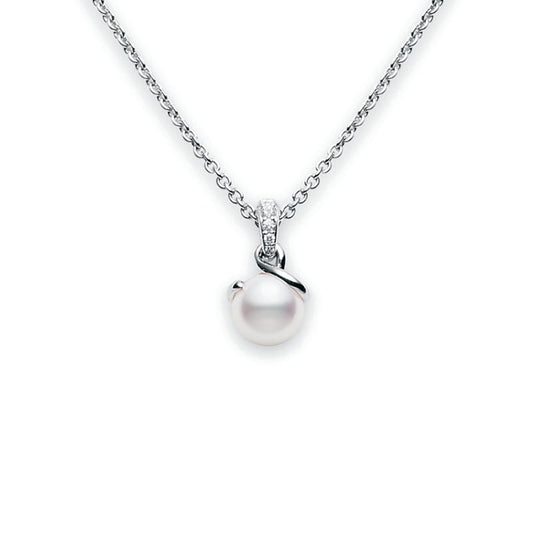 Twist Zhuji Cultured Pearl Pendant in Silver