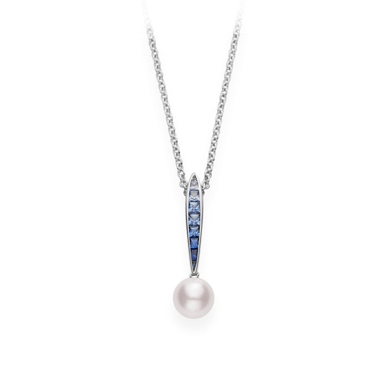 Zhuji Cultured Pearl Ocean Pendant with Sapphire