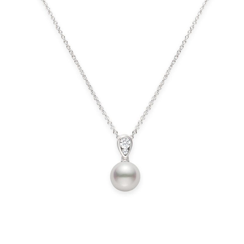 Morning Dew Zhuji Cultured Pearl Pendant In White