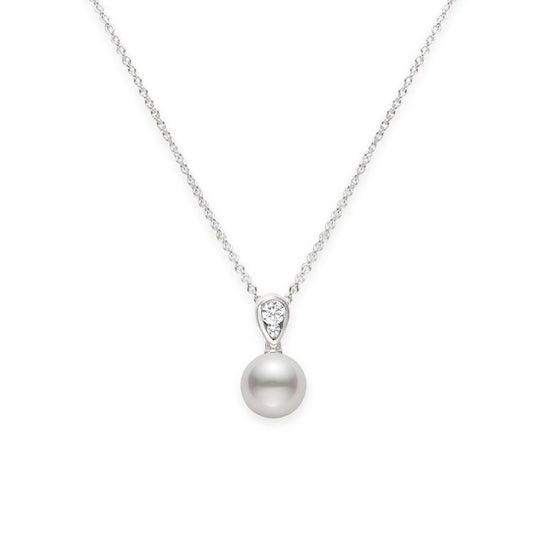 Morning Dew Zhuji Cultured Pearl Pendant In White