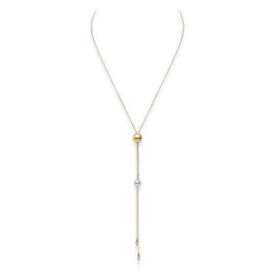 Pearls in Motion Zhuji and Golden South Sea Cultured Pearl Pendant in Yellow
