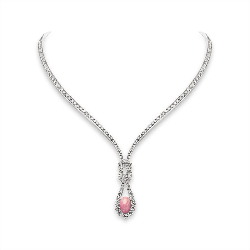 Conch Pearl and Diamond Necklace