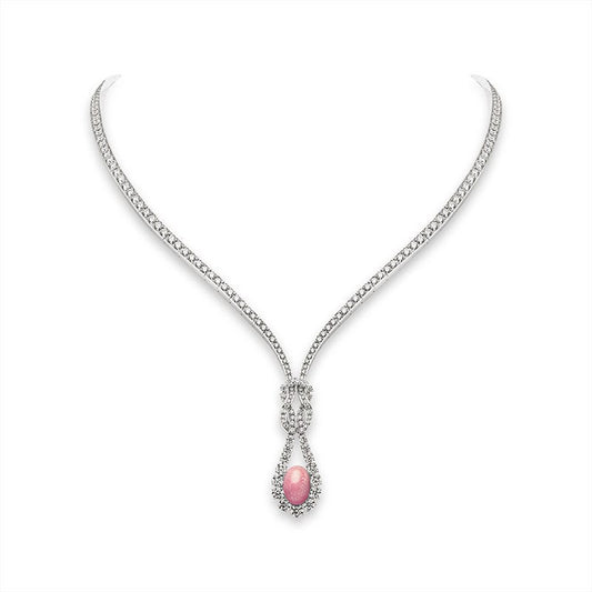 Conch Pearl and Diamond Necklace