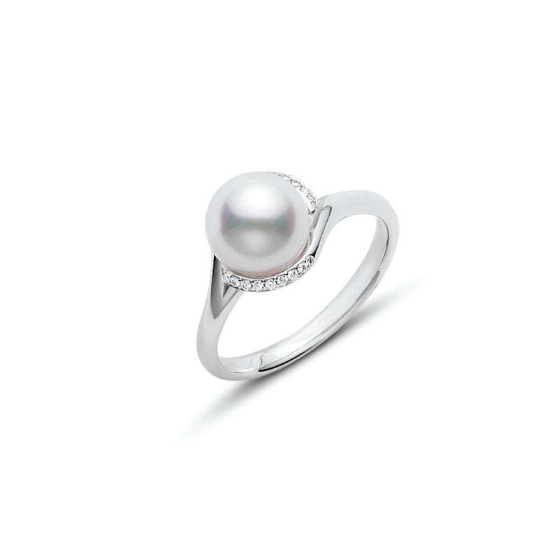 Twist Zhuji Cultured Pearl Ring in Silver