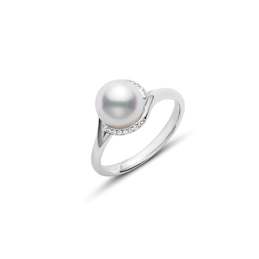Twist Zhuji Cultured Pearl Ring in Silver