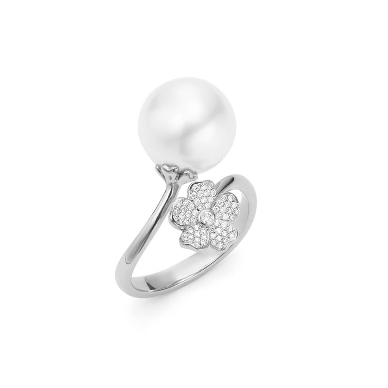 シルバーの桜リング